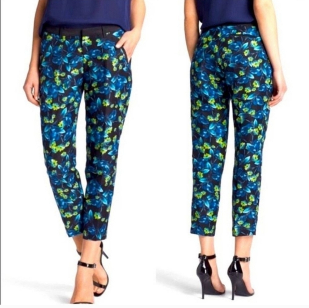 Joie Linen and Silk Floral Pants LIKE‎ NEW Glam Tropical Summer Size 6